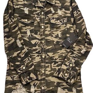 American Bazi Camouflage Denim Jacket